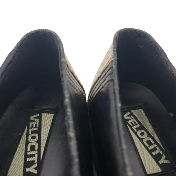 Vintage NEW Exotic Snakeskin 10.5D Dress Shoes Natural Cream Black Tassel Loafer - Picture 7 of 11